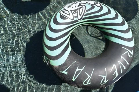 Pool tube in pool 스톡 사진