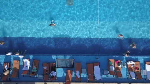 Pool umbrellas Video stock 94037817