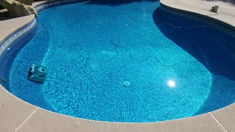 A Pool Vacuum Cleaning A Pool Vidéo 242528965