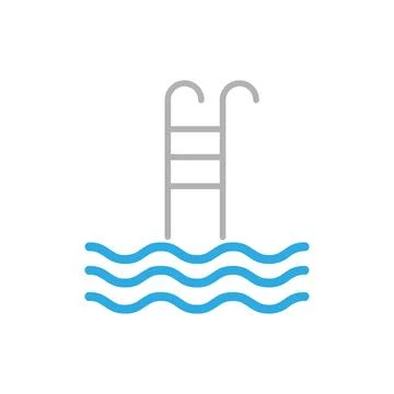 Pool vector glyph color icon Stock Illustration