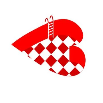 Pool. Vector illustration of a swimming pool in the shape of a heart. Illustrazione stock