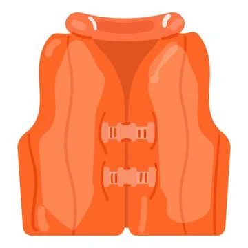 Pool vest icon cartoon vector. Summer float Stock Illustration