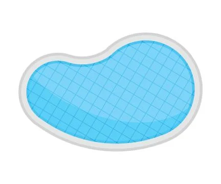Pool. View from above. Vector illustration on a white background. Ilustración de archivo