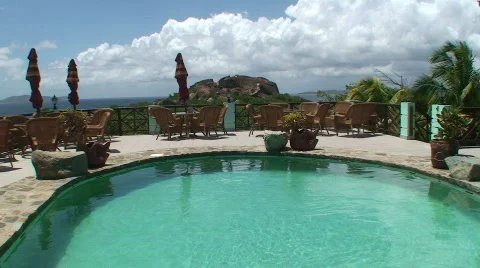 Pool with a View Stock Footage 476207