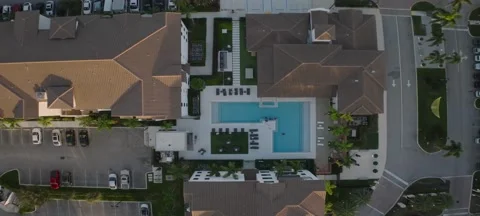 Pool view of a Luxury Resort Stock Footage 232820050