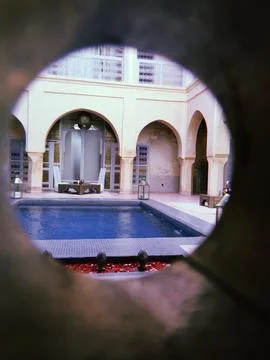 Pool View Marrakesh Stock Photos