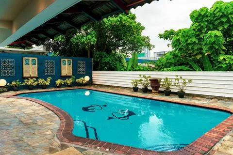 Pool with a view Stock Photos