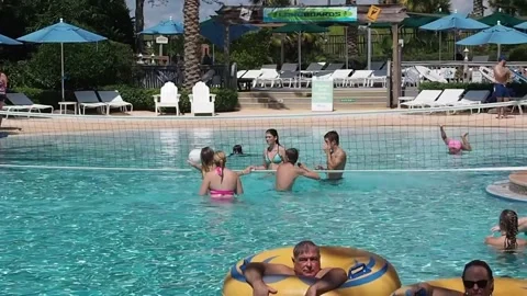 Pool volleyball Stock Footage 152799057
