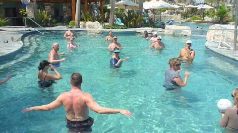 Pool Volleyball Time Lapse Stock Footage 736236