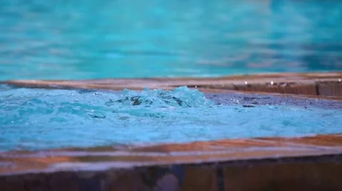 Pool Water Bubble, Overflow Stock Footage 47755425