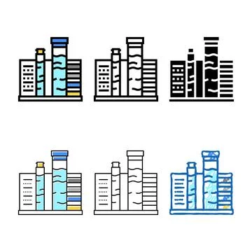 Pool water clean testing and balancing color icon vector 스톡 일러스트