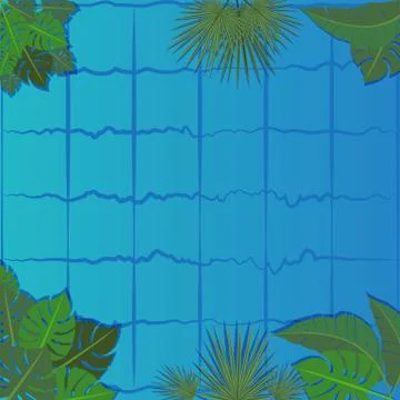 Pool water, clean vector background for resort and vacation poster Stock Illustration