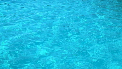 The pool water is clear. Selective focus. Stock Footage 166286391