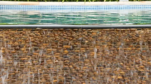 Pool water falling Stock Footage 39863778