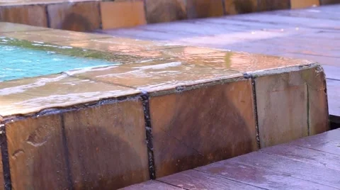 Pool Water Overflow 스톡 동영상 47755462