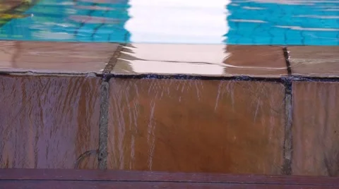Pool Water Overflow 스톡 동영상 47755554