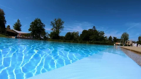Pool Water Overflow Stock Footage 91292635