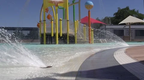 Pool Water Spout Video stock 40219874