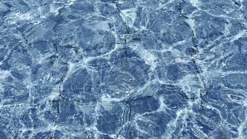 Pool water surface wave texture background. Summer holidays concept. Stock Footage 155928976
