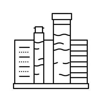 Pool water testing and balancing line icon vector illustration Illustrazione stock