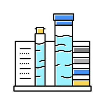 Pool water testing and balancing color icon vector illustration 스톡 일러스트