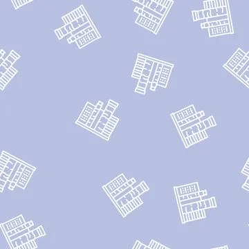 Pool water testing and balancing line seamless pattern Illustrazione stock