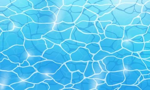 Pool water texture abstract cartoon style vector illustration. Stock Illustration