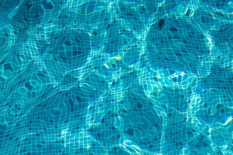 Pool water textured background. Stock Photos
