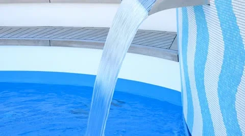 Pool with a waterfall 스톡 동영상 10826299