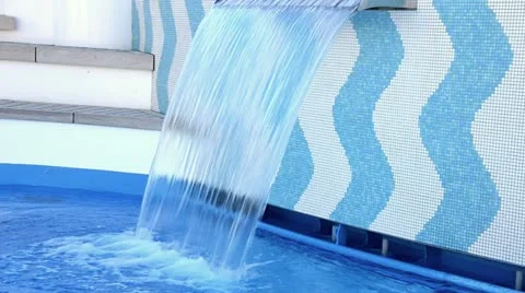 Pool with a waterfall Video stock 10826309