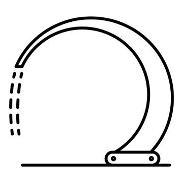 Pool waterfall icon, outline style Illustrazione stock