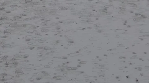 Pool which becomes more and more from a torrential rain 스톡 동영상 8558189