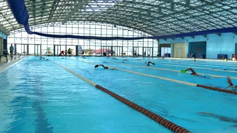 Pool workout time lapse Stock Footage 205008184