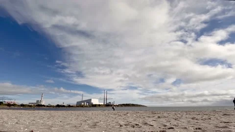 Poolbeg Chimney Time Lapse Stock Footage 170001101