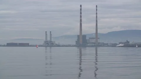 Poolbeg powerstaion Video stock 170889119