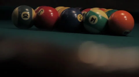 Pool/billiards game - Ball arrangement Stock Footage 33928624