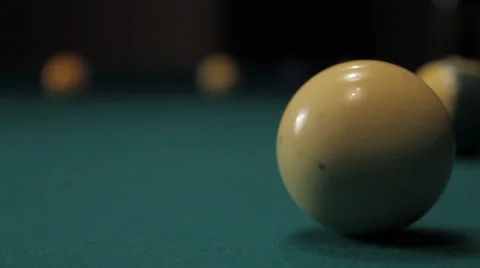Pool/billiards game - Draw shot white ball Stock Footage 34203161