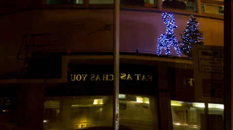 Poole christmas light trails 6 close up Stock Footage 33718754
