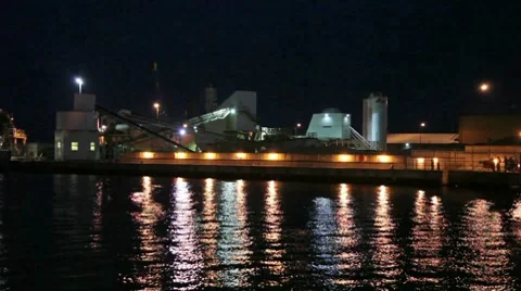 Poole docks at night 6711 HD Stock Footage 7974917
