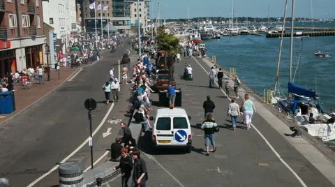 Poole quay high shoot 01 Stock Footage 5296361