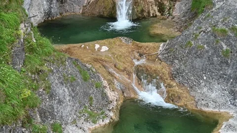 Pools formed by a mountain stream Stock-Footage 217383604