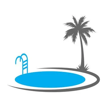 Pools icon logo design Stock Illustration