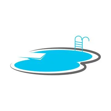 Pools icon logo design Stock Illustration