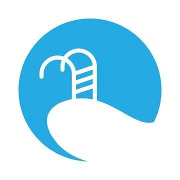 Pools icon logo design Stock Illustration