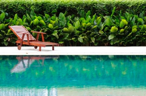 Poolside chair Stock Photos