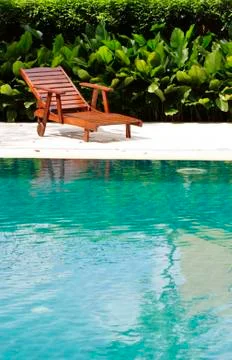 Poolside chair Stock Photos