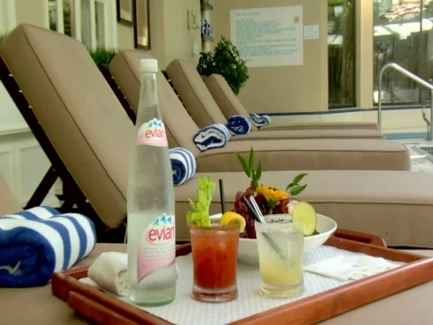 Poolside Drinks 스톡 동영상 638107