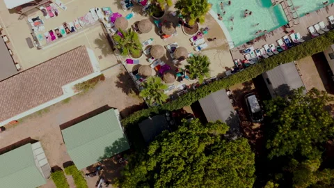Poolside Paradise from Above Video stock 315571565