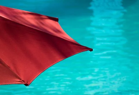 Poolside Umbrella Stock Photos