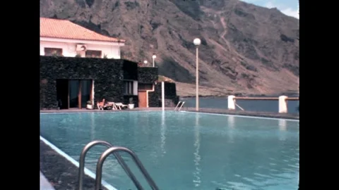 Poolside View of a Building Stock Footage 278216906